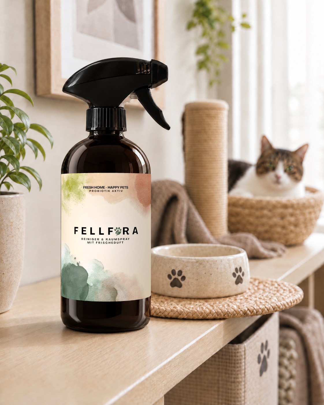 FellFora Katzen-Variante in einem hellen Katzenbereich.